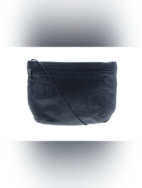 Carlos Falchi Black Leather Crossbody Bag